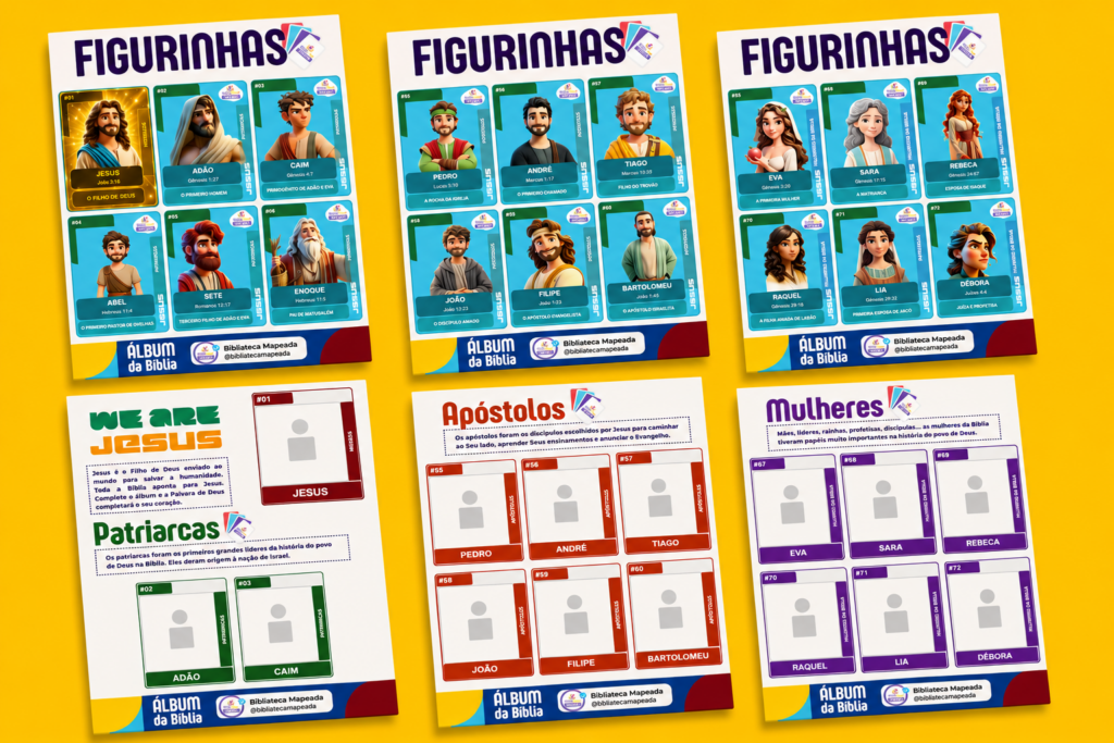 Prévia do Álbum da Bíblia com figurinhas